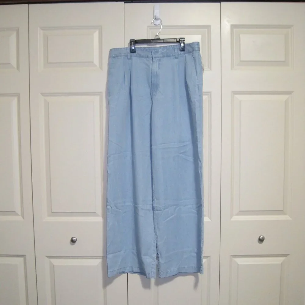 NWT  Gap Factory TENCEL™ Lyocell Easy Wide-Leg Trousers sz 14 - Picture 4 of 10
